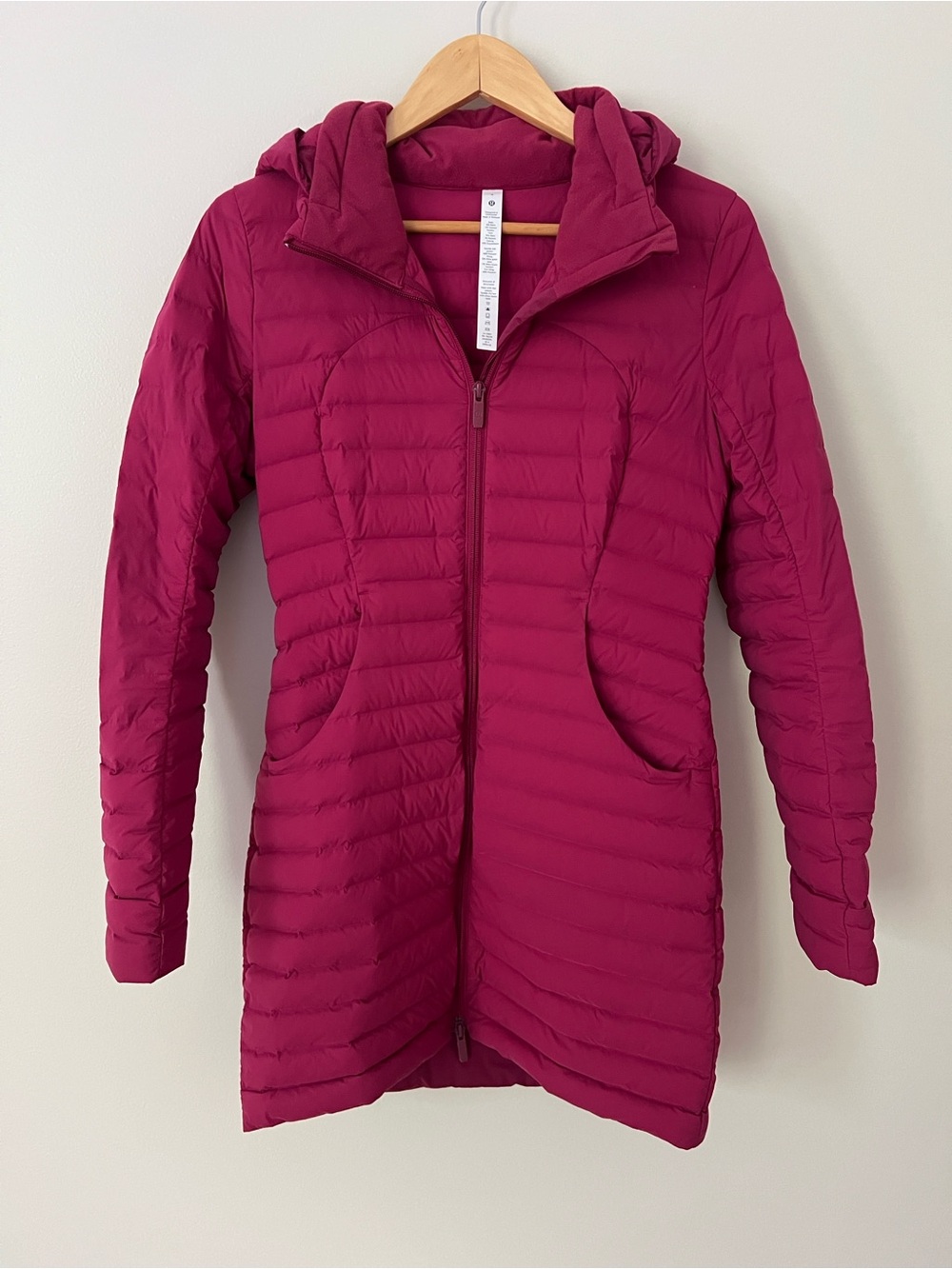 lululemon athletica | Deep Berry Hooded Long Puffer Coat Size 4